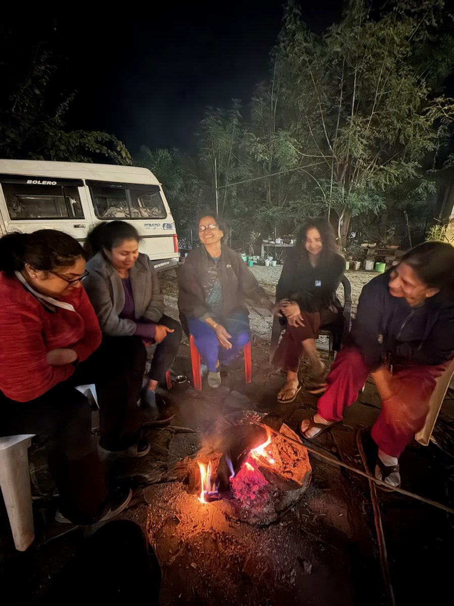 Around the fire
